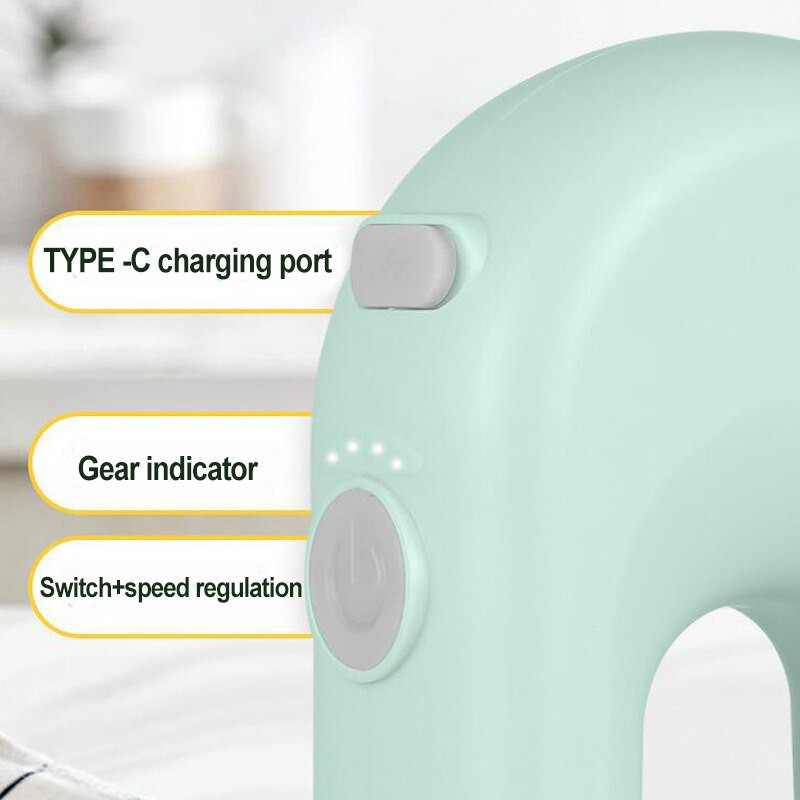 4 rýchlosti Bezdrôtový prenosný elektrický mixér na mlieko Ručný peniaci prístroj Nabíjanie cez USB Šľahač na vajcia Pečiaci mixér Kuchynské náradie