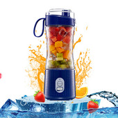 Prenosný elektrický odšťavovač s USB nabíjaním, mini ručný mixér, odšťavovač so 6 čepeľami, malý odšťavovač na domáce kempovanie