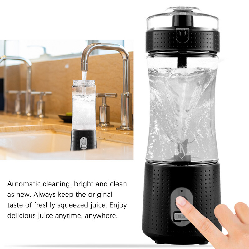 Prenosný elektrický odšťavovač s USB nabíjaním, mini ručný mixér, odšťavovač so 6 čepeľami, malý odšťavovač na domáce kempovanie