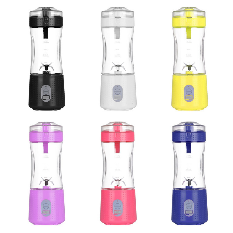 Prenosný elektrický odšťavovač s USB nabíjaním, mini ručný mixér, odšťavovač so 6 čepeľami, malý odšťavovač na domáce kempovanie