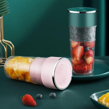 Φορητός αποχυμωτής 350 ml με δύο λεπίδες USB Charging Smoothie Blender Machine Mini Processor Ηλεκτρικός Αποχυμωτής Λεμόνι