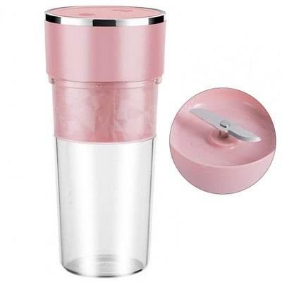 Prenosný odšťavovač 350 ml s dvoma čepeľami, nabíjanie cez USB, smoothie mixér, mini kuchynský robot, elektrický odšťavovač potravinárskej kvality, citrón