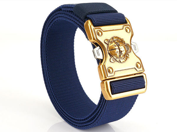 Textilný opasok na plechovky s kovovou 3D dekoráciou