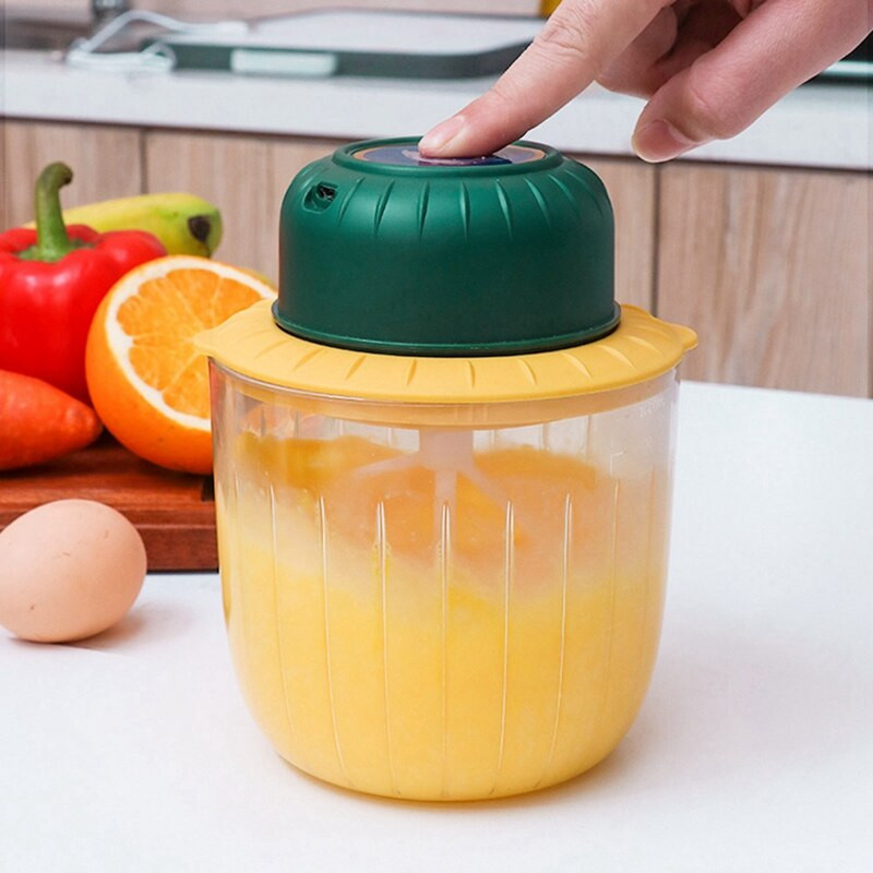 Prenosný automatický mixér, bezdrôtový elektrický šľahač vajec 2v1, sekáčik na cesnak, drvič smotany na pečenie, domáci mixér
