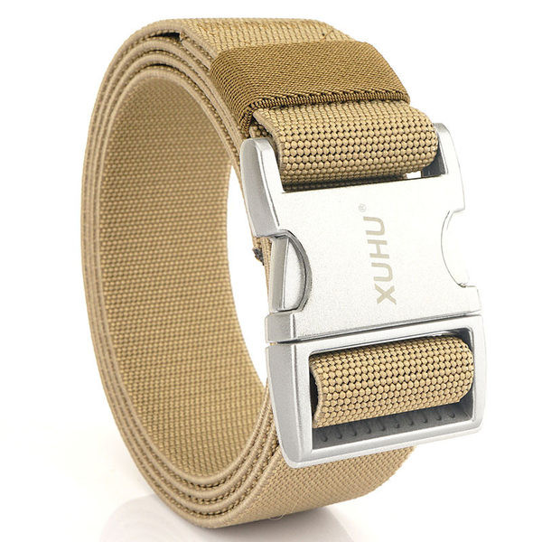 Curea textila pentru barbati cu catarama din aluminiu cu functie de eliberare rapida