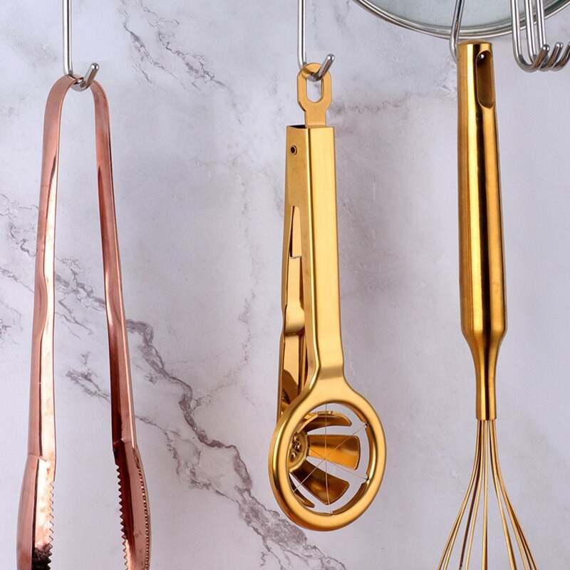 Nerezový delič vajec, šesťhranný krájač vajec, forma na ručné krájanie vajec, kuchynský oddeľovač vajec, deliace nástroje na formy, rezacie nástroje