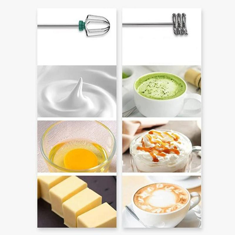Elektrický napenovač mlieka, ručný mini napenovač, kávovar, šľahač na vajcia na čokoládové cappuccino, prenosný mixér, metlička