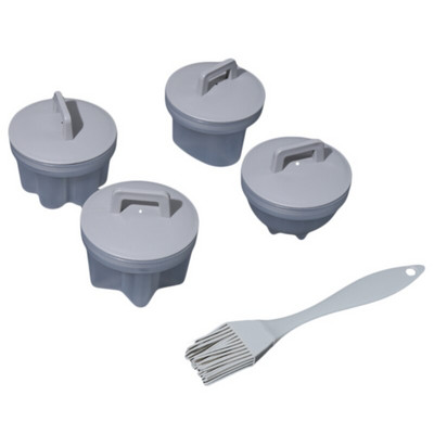 4 ks/sada roztomilých plastových varných dosiek na vajíčka, sada na varenie vajec, kuchynské nástroje na varenie vajec, forma na vajíčka s vekom, štetec na palacinky