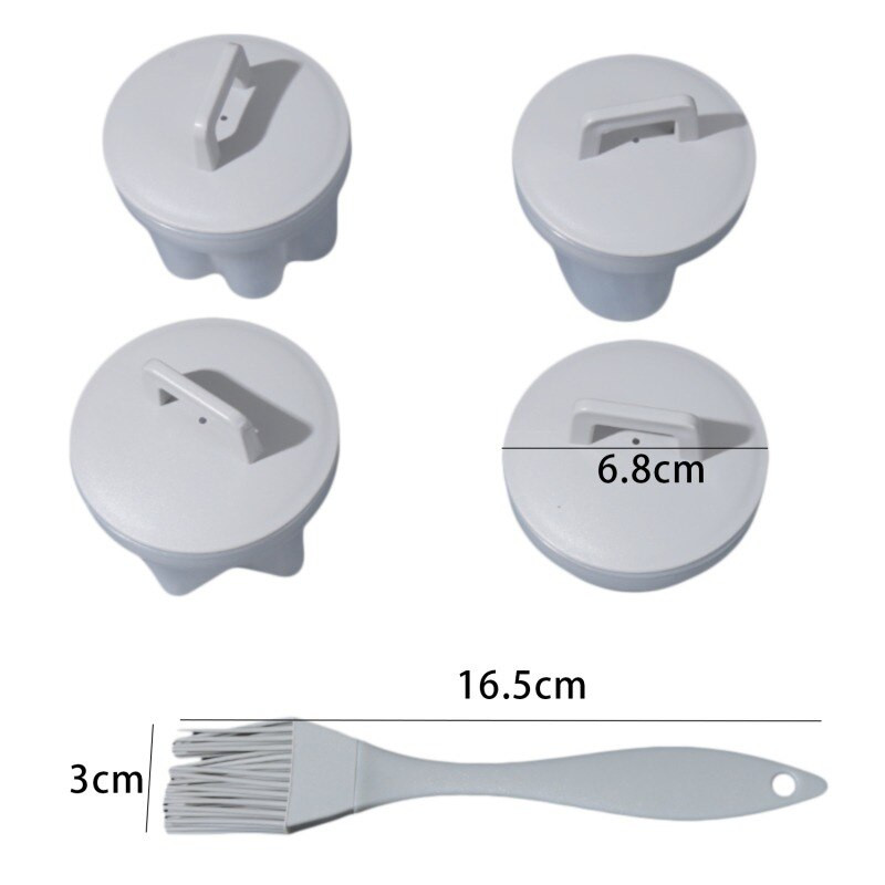 4 ks/sada roztomilých plastových varných dosiek na vajíčka, sada na varenie vajec, kuchynské nástroje na varenie vajec, forma na vajíčka s vekom, štetec na palacinky