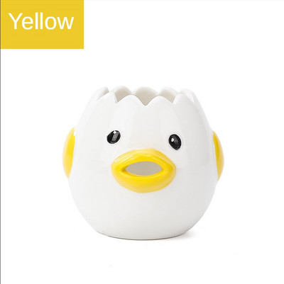 Kreatívny filter na oddeľovanie bielkovín z vaječného žĺtka, roztomilý kurací keramický oddeľovač bielkov, nástroje na pečenie, kuchynské doplnky, praktické