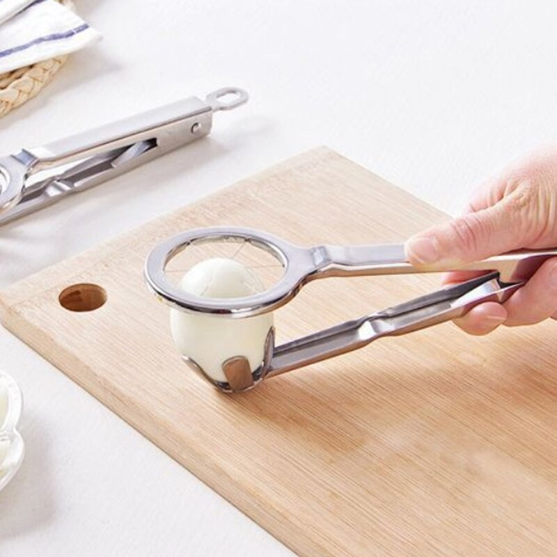 Šesťhranný lis na krájanie vajec, luxusný konzervovaný krájač vajec z nehrdzavejúcej ocele, delič