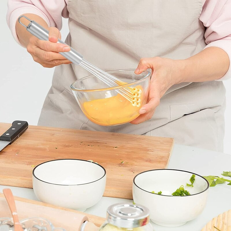 Nerezová oceľová metlička na vajcia, sada kuchynských metličiek na varenie, mixovanie, šľahanie, šľahanie a miešanie