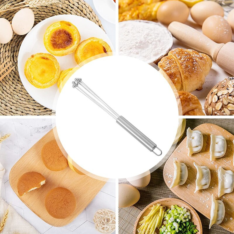 Nerezová oceľová metlička na vajcia, sada kuchynských metličiek na varenie, mixovanie, šľahanie, šľahanie a miešanie