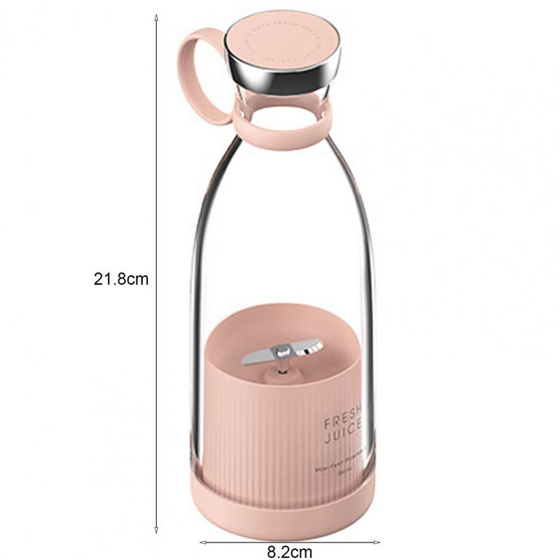 380ml odšťavovač, odnímateľný plastový mixér so štyrmi čepeľami, bez BPA, prenosný kuchynský mixér