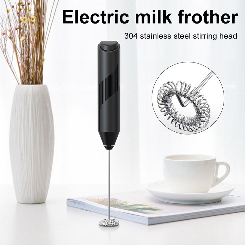 Elektrický napeňovač mlieka, ručný bezdrôtový napeňovač mlieka, šľahač vajec, mini prenosný nerezový napeňovač kávy, mixér, kuchynské náradie