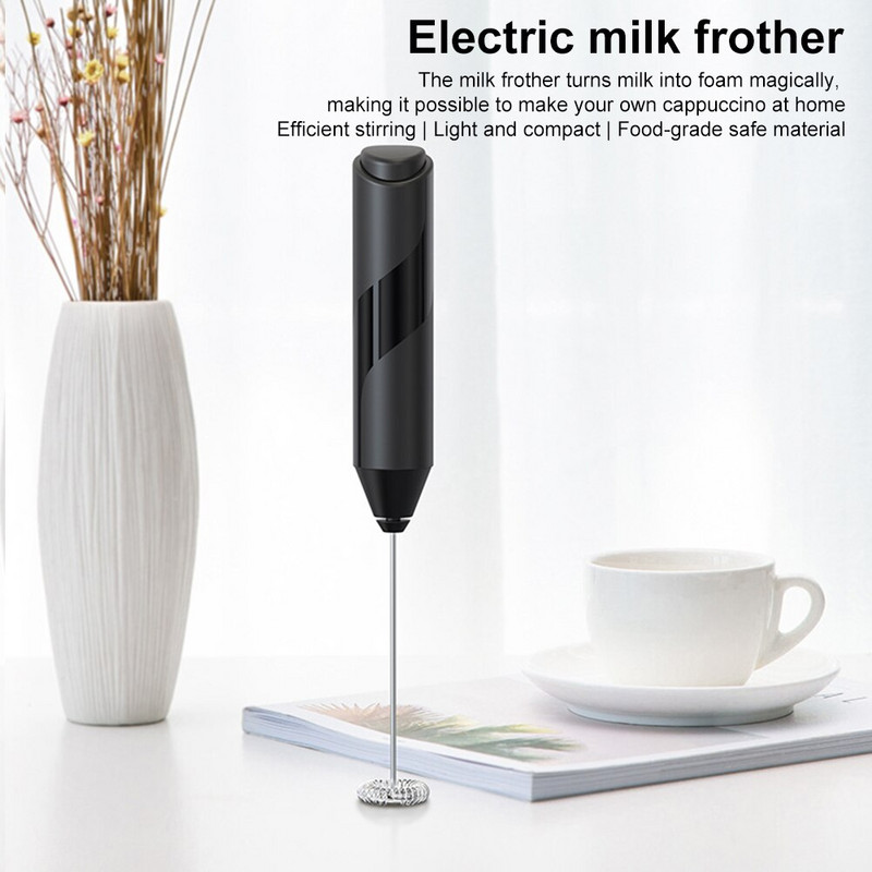 Elektrický napeňovač mlieka, ručný bezdrôtový napeňovač mlieka, šľahač vajec, mini prenosný nerezový napeňovač kávy, mixér, kuchynské náradie
