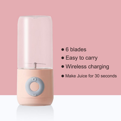 Ručný mixér s objemom 500 ml, prenosný odšťavovač s 6 čepeľami, nabíjateľný elektrický kuchynský robot, rýchly odšťavovač na ovocie