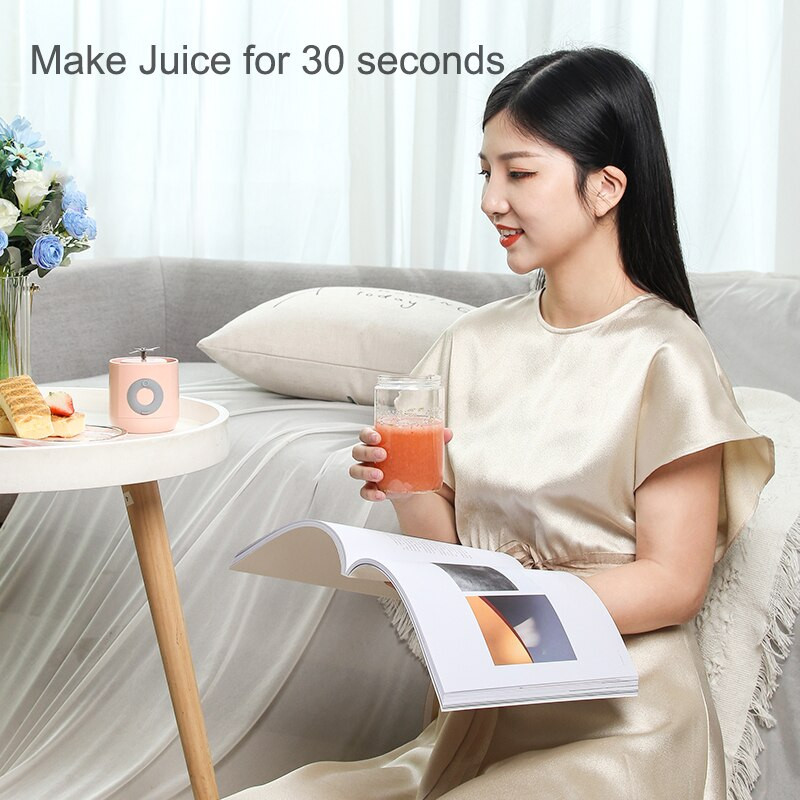 Ručný mixér s objemom 500 ml, prenosný odšťavovač s 6 čepeľami, nabíjateľný elektrický kuchynský robot, rýchly odšťavovač na ovocie