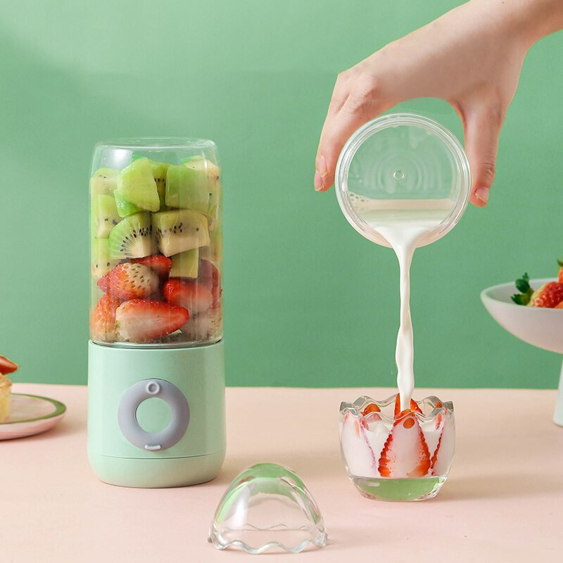 Ručný mixér s objemom 500 ml, prenosný odšťavovač s 6 čepeľami, nabíjateľný elektrický kuchynský robot, rýchly odšťavovač na ovocie