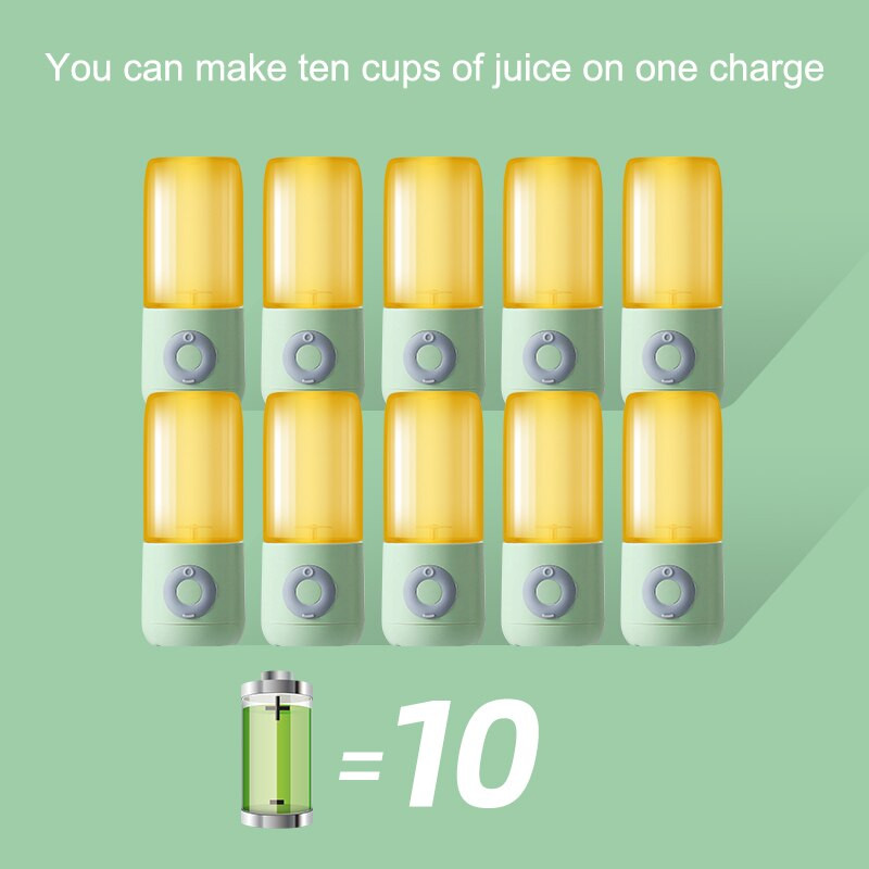 Ručný mixér s objemom 500 ml, prenosný odšťavovač s 6 čepeľami, nabíjateľný elektrický kuchynský robot, rýchly odšťavovač na ovocie