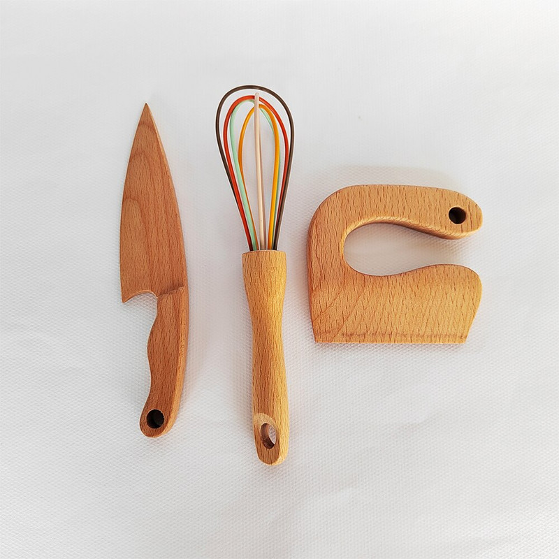 Personalizovaná detská sada na varenie, kuchynská súprava na mieru, sada nožov a metličiek, detský riad, vianočná plnka do pančuchy, darček pre šéfkuchára