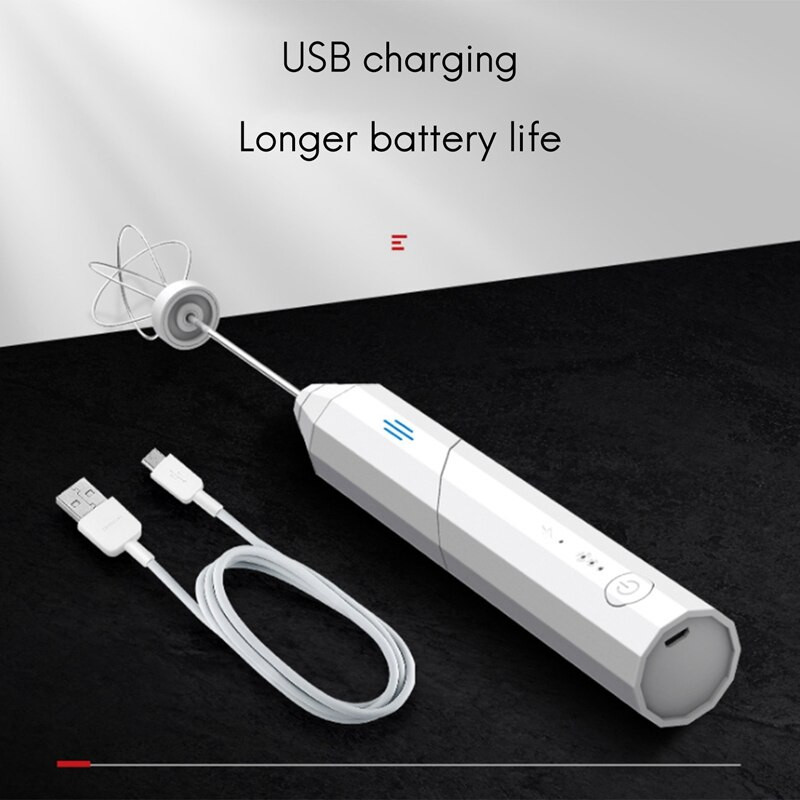 Skladací napeňovač mlieka, elektrický metlička na vajcia, ručný nabíjateľný USB mixér, bezdrôtový miešač, napeňovač, metlička