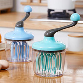 Ručný šľahač na vajcia do domácnosti, malý poloautomatický šľahač na vajcia, mini metličky, manuálny mixér, ručný šľahač