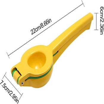 2 в 1 Метална изстисквачка за лимон и лайм Ръчна сокоизстисквачка за цитрусови плодове от неръждаема стомана Ръчна преса По-сочни Инструменти за пресни плодове Кухня Направи си сам Инструмент