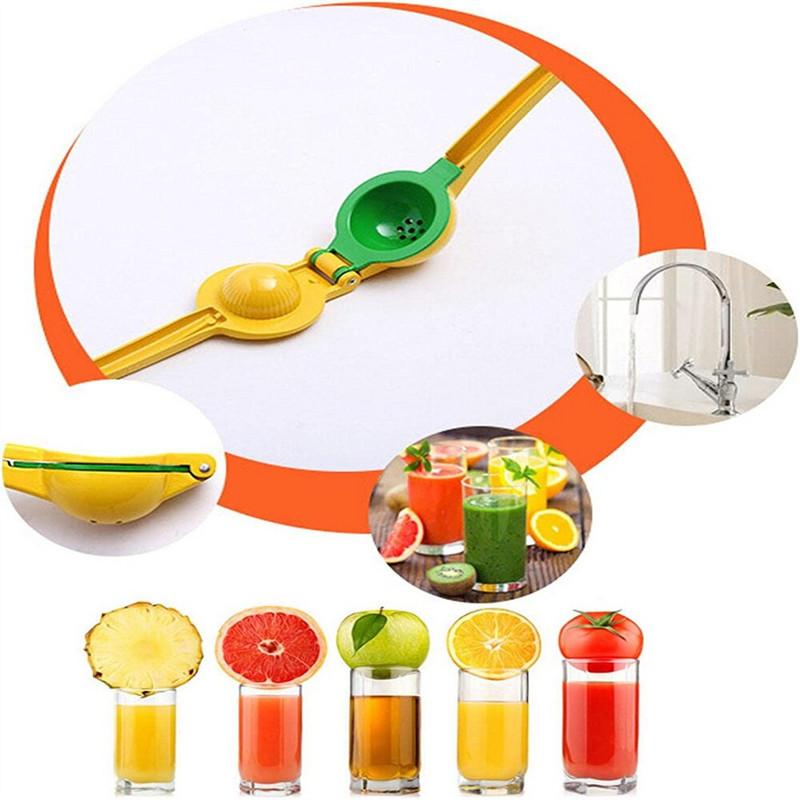 2 in 1 Metalinis citrinų kalkių spaustuvas nerūdijančio plieno rankinis citrusinių vaisių spaudimo sulčiaspaudė Rankinis spaudimas sultingesnis šviežių vaisių įrankis virtuvės „pasidaryk pats“ įrankis