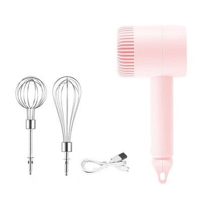 Belaidis 3 greičių mini maišytuvas elektrinis maisto maišytuvas USB įkraunamas rankinis kiaušinių plaktuvas Automatinis kreminių pyragų kepimo tešlos maišytuvas