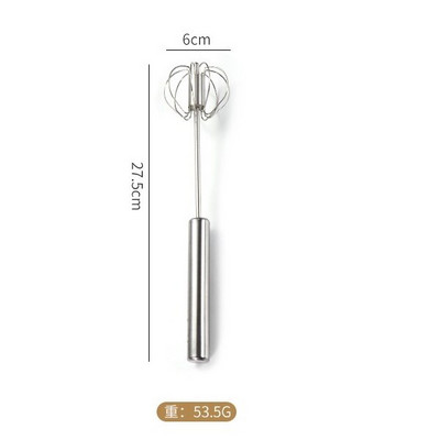 Kiaušinių plakiklis nerūdijančio plieno pusiau automatinis buitinis rankinis maišytuvas Rotacinis virtuvės kepimo indai Rankinis stumiamas plaktuvas