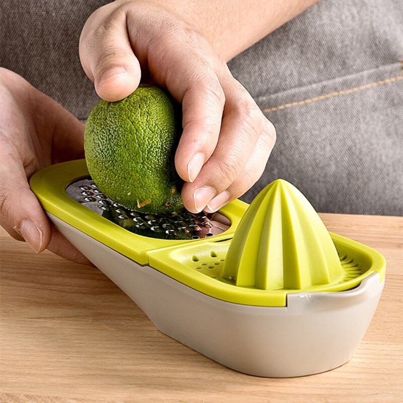 Odšťavovač na citróny, multifunkčný odšťavovač na citrusy z nehrdzavejúcej ocele, strúhadlo na zeleninu, lis na cesnak, manuálny krájač, kuchynské príslušenstvo