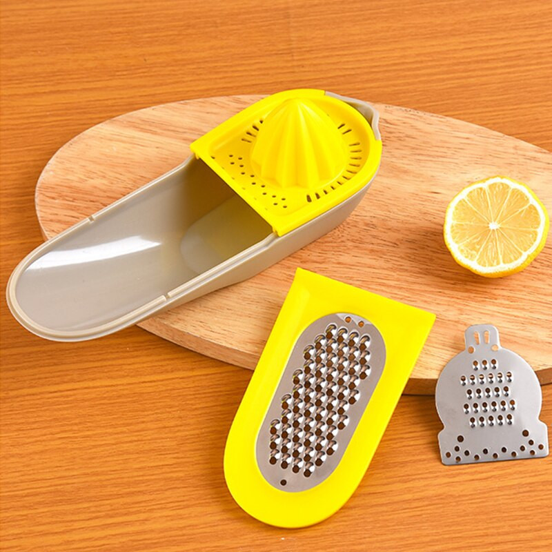 Odšťavovač na citróny, multifunkčný odšťavovač na citrusy z nehrdzavejúcej ocele, strúhadlo na zeleninu, lis na cesnak, manuálny krájač, kuchynské príslušenstvo