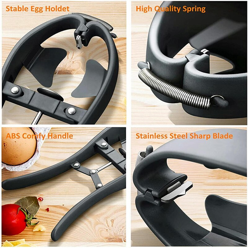 Kuchyňa Jednoduchý biely oddeľovač Kreatívne príslušenstvo Použitie otvárača Odolné nástroje Oddeľovač vajec Biely 1 vajce Metlička na 2 vajcia