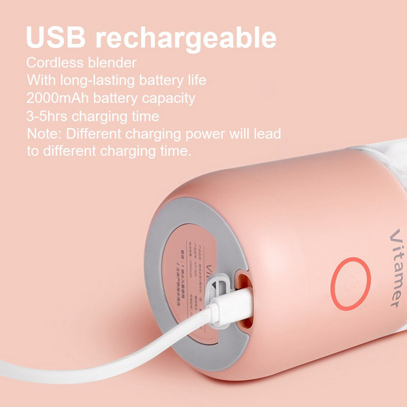 350ML elektrický odšťavovač prenosný smoothie mixér dobíjateľný bezdrôtový mini mixér USB mixér na mliečne kokteily detská výživa