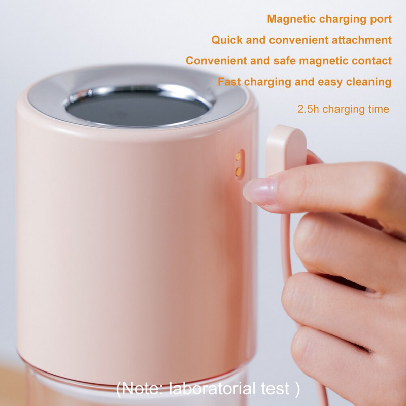 400 ml elektrinė belaidė mini sulčiaspaudė, nešiojamasis kokteilių maišytuvas Įkraunamas maišytuvo puodelis USB maišytuvo puodelis pieno kokteiliui kūdikių maistui