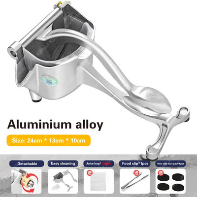 Odšťavovač na granátové jablko a citrón, kuchynské príslušenstvo, manuálny odšťavovač, extrudér na pomarančovú šťavu, malý lis z hliníkovej zliatiny na domáce ovocie