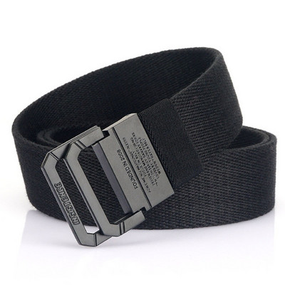 Textilný opasok vo viacerých farbách s dvojitou kovovou sponou