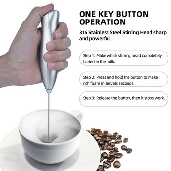 Електрическа бъркалка за мляко със стойка Creative Mini Smart Coffee Разпенвач на мляко Миксер за бъркалка Кухня Инструменти за готвене