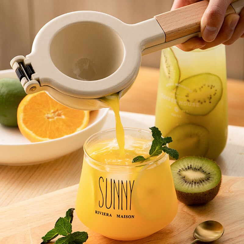 Ötvözet citromlé facsaró bükk fogantyú Nyomós facsaró Konyhai tartozékok narancsléhez Gyümölcs Zöldség