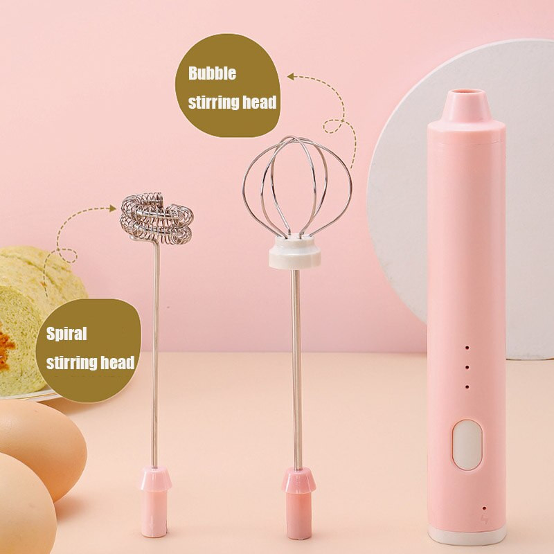 Elektrický USB napeňovač mlieka 3 rýchlosti, napeňovač cappuccina a kávy, ručný šľahač vajec, horúca čokoláda, latte, mixér