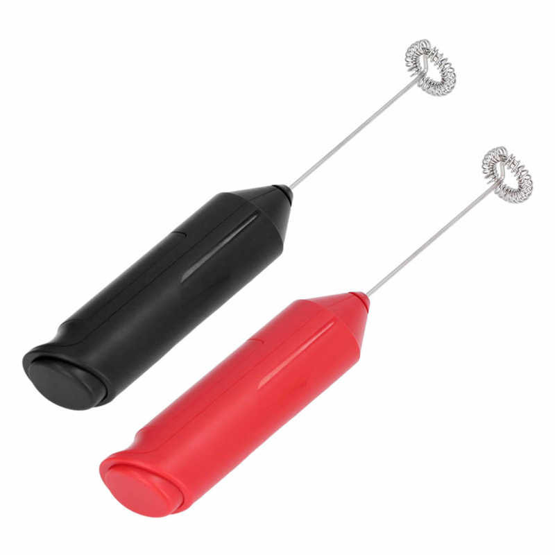 Elektrický ručný napeňovač mlieka, ľahko čistiteľný matný ručný mini mixér na nápoje s kovovou základňou do kuchyne