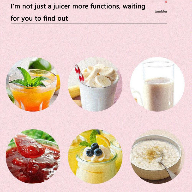 Virtuvės priedai Mini nešiojama elektrinė sulčiaspaudė Buitinė USB įkrovimo sulčių spaudimo mašina vaisių maišytuvas