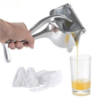 Veľký ručný odšťavovač na citrusy so 100 ks čajových vrecúšok, odolný hliníkový odšťavovač s jedným lisom, odšťavovač na citróny a limetkovo-pomarančovú šťavu