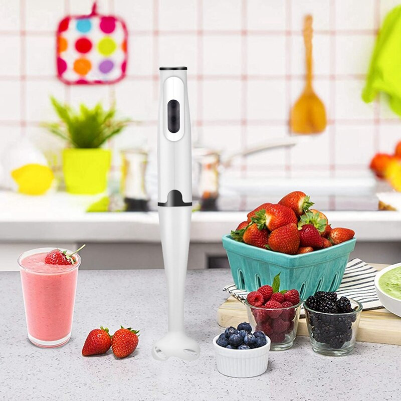 Ponorný mixér, 300-wattový turbo tyčový mixér, výkonný na drvenie ľadu, pyré, smoothie, zástrčka pre EÚ