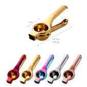 4 ks nástrojov na zeleninu a ovocie, nehrdzavejúca oceľ 304, oranžovo-zlatý odšťavovač, odšťavovač na citróny, výstružníky, kuchynské doplnky