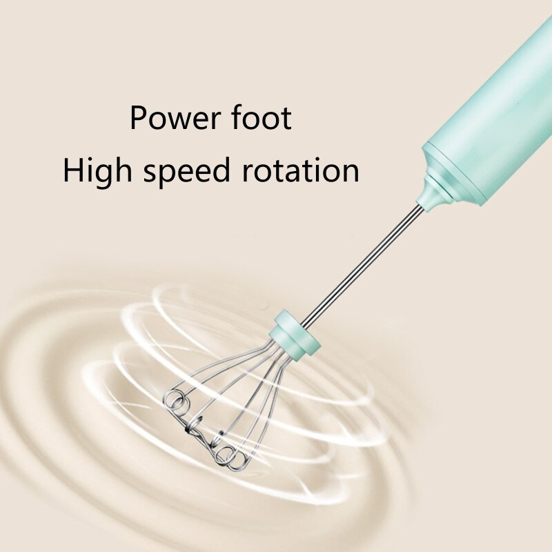 Elektrický šľahač vajec, ručný mixér, domáci mini mixér na kávu, 4-rýchlostný nastaviteľný