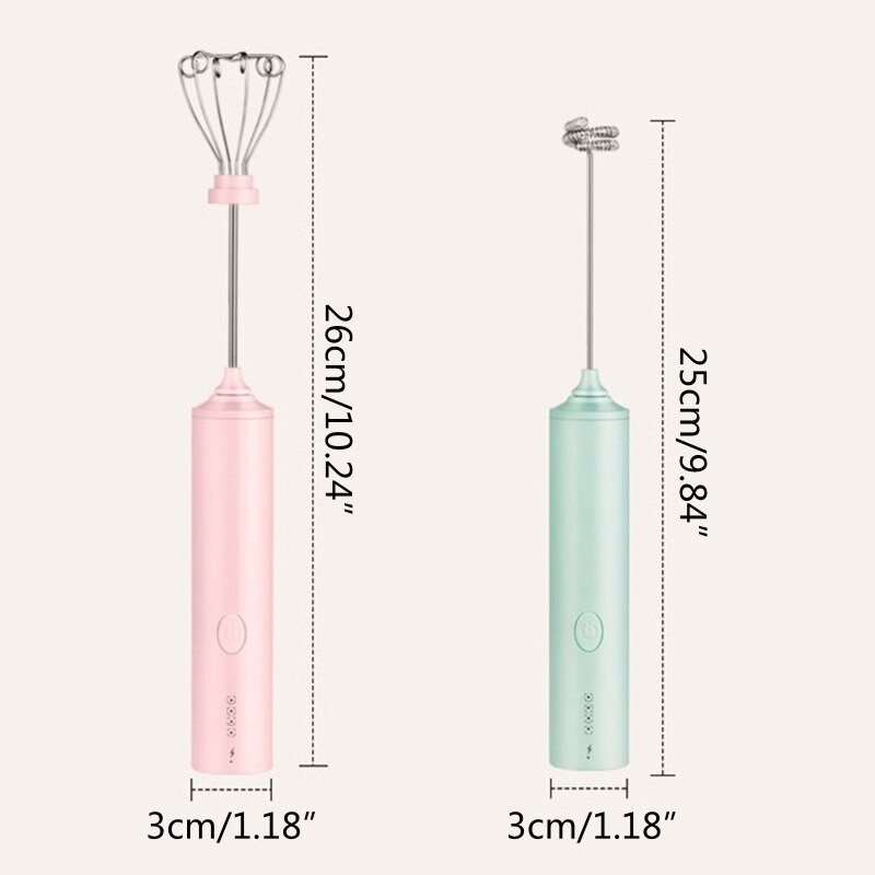 Elektrický šľahač vajec, ručný mixér, domáci mini mixér na kávu, 4-rýchlostný nastaviteľný