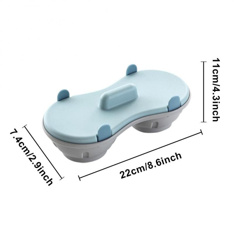 Krabica na dusené vajíčka, kreatívny mikrovlnný tácok na dusené vajíčka, forma na dve vajíčka, kuchynský dvojvrstvový odtok, tanier na dusené vajíčka