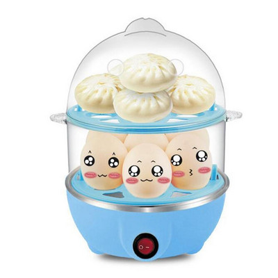 Multifunkčný dvojvrstvový elektrický inteligentný varič vajec, domáci kuchynský nástroj na varenie, riad, parník na vajcia, pytliak